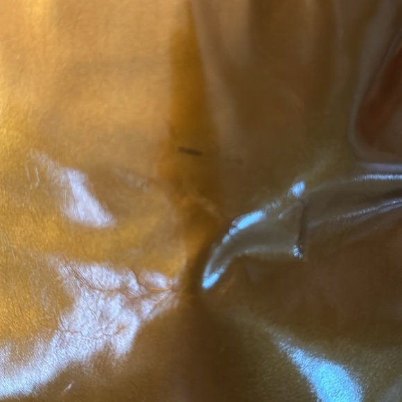 GUCCI Vintage 1970's Bamboo Shoulder Bag Enamel Bronzy/Gold - Picture 5 of 7